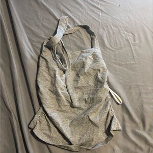 SHEIN Light Gray Racerback Tank Top